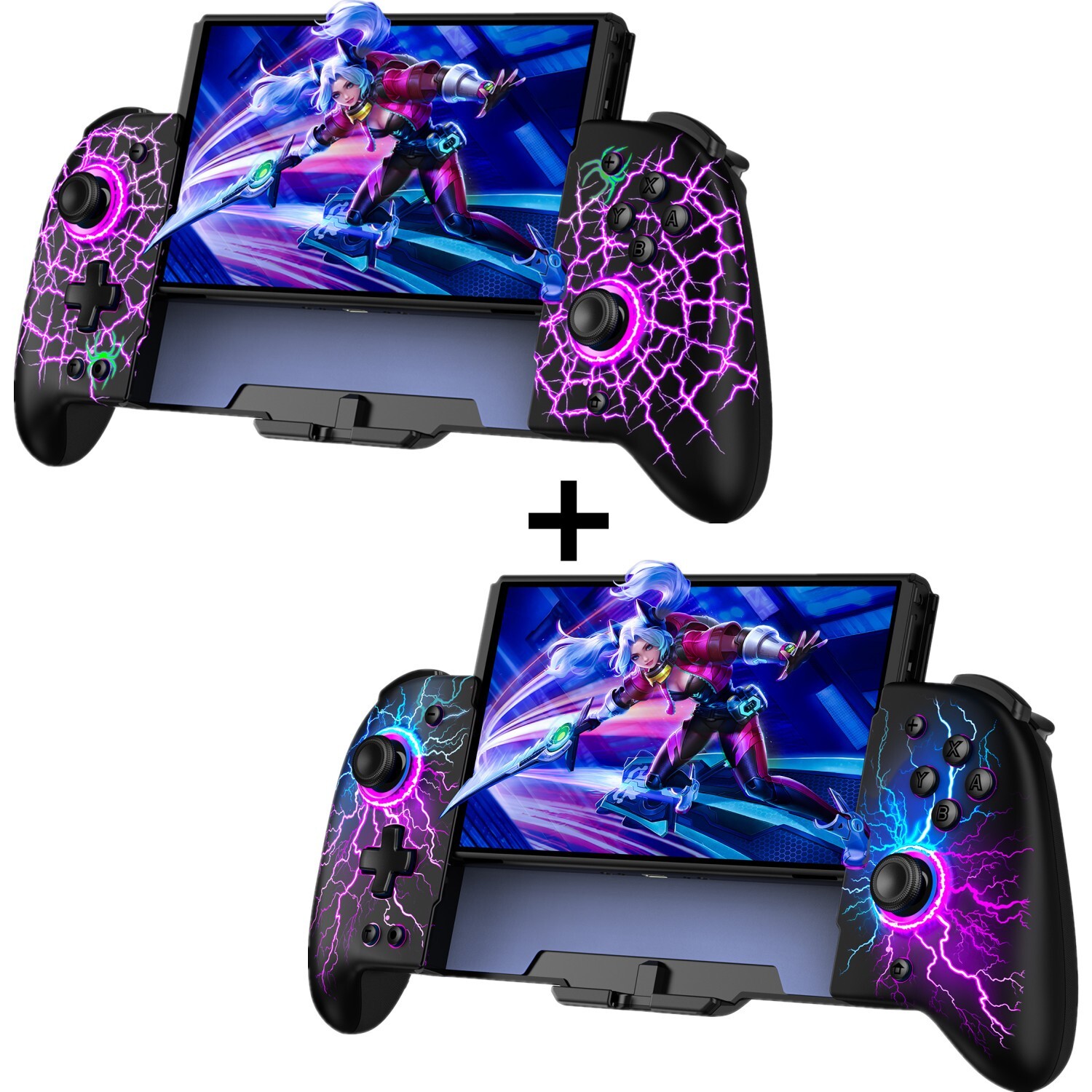 2pcs Wireless Controller For Nintendo Switch/OLED Joy-con Gamepad Controller NS