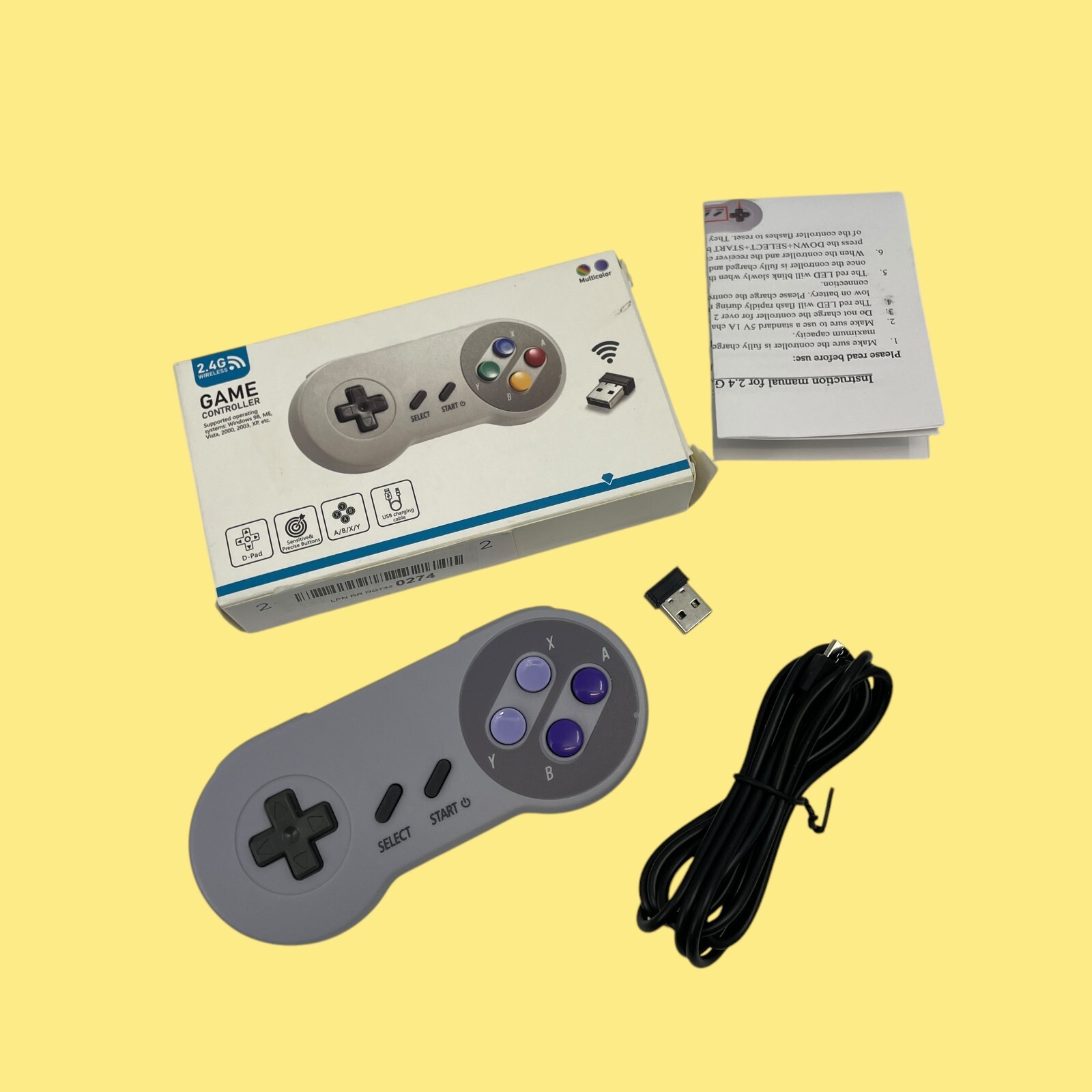 Game Controller Advanced 2.4Ghz Wireless RF Color Gray #8641 Z65/101 (AR)