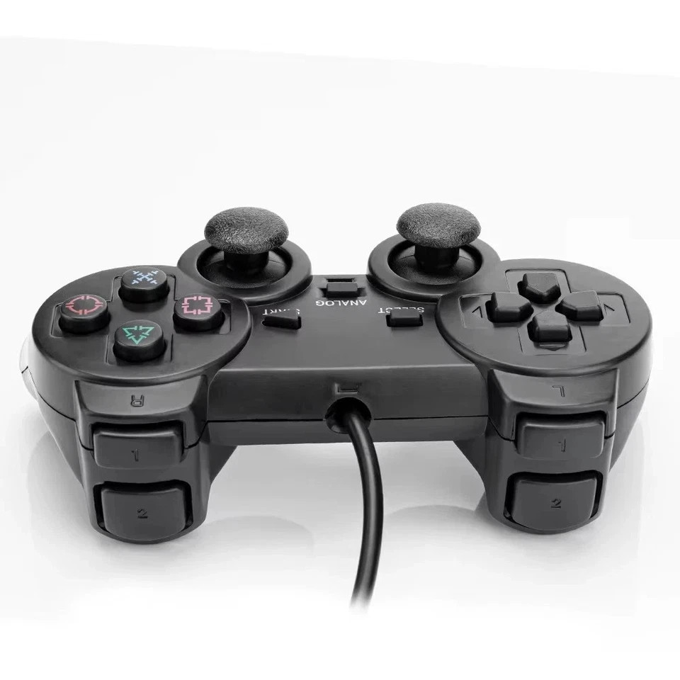 Wired PS2 Game Controller Dual Shock Vibration Joystick for PlayStation 1PCS