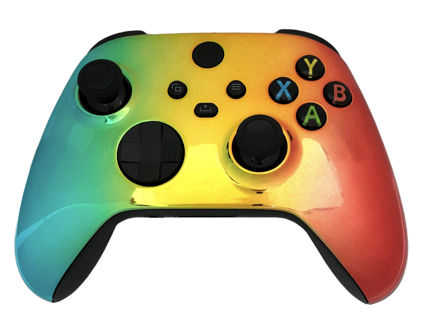 Custom Microsoft Xbox Series X / S Controller – Glossy Chrome Green Gold Red