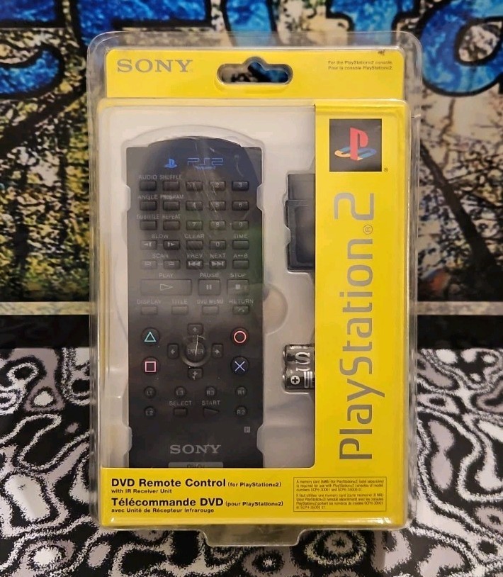 Sony PlayStation 2 DVD Remote Control Black Brand New Vintage