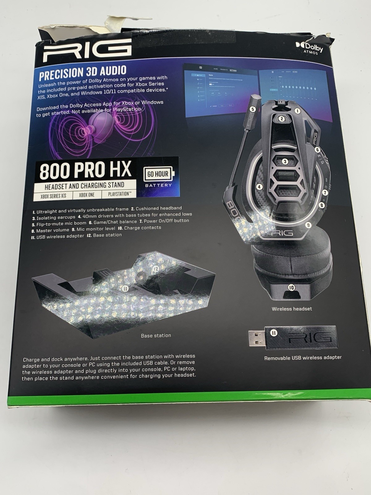 Nacon Rig 800 Pro HX Wireless Headset Black