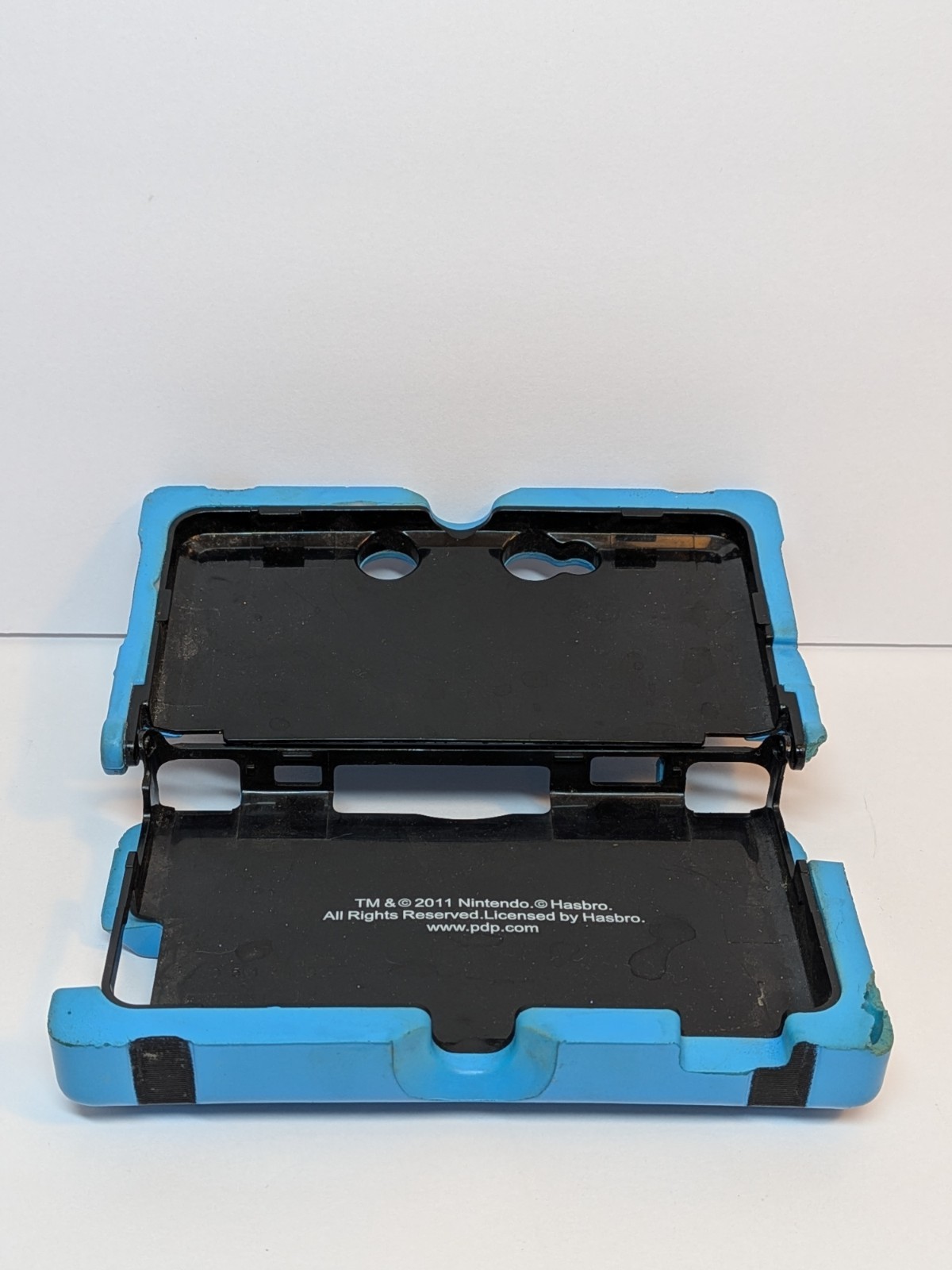 Nintendo 3DS Nerf Armor Case for Nintendo 3DS Handheld Blue Black Used GUC Read