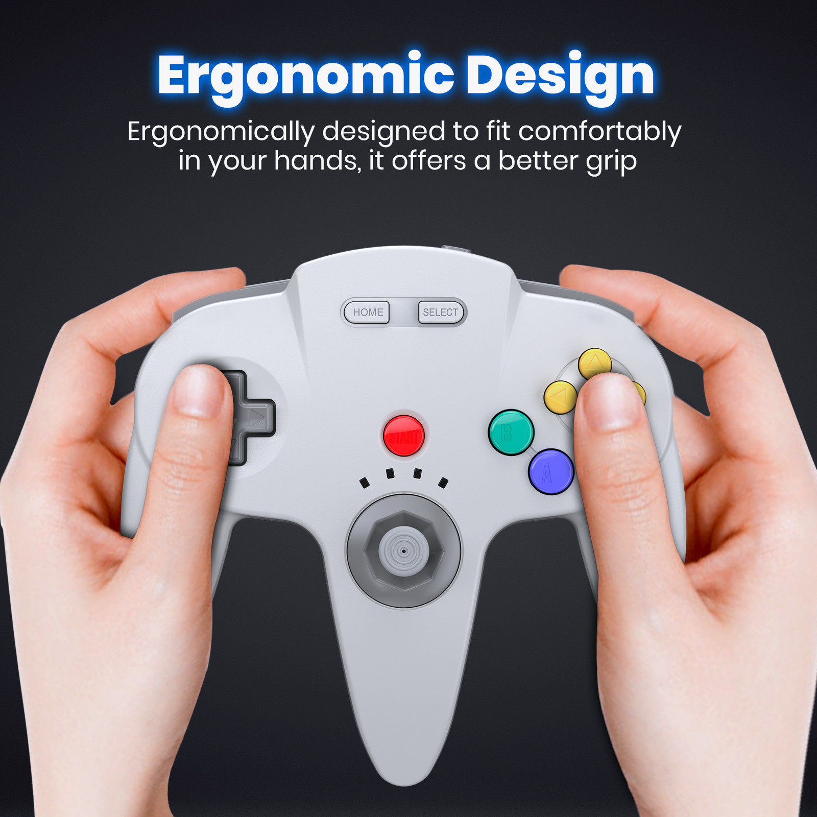 2.4G Wireless N64 Controller Console Gamedpad w/Rumble Pak For Nintendo N64 US