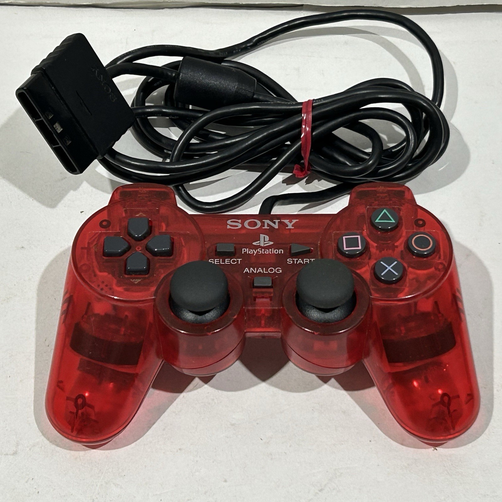 PlayStation PS2 Official Dual Shock2 Controller Crimson Red SCPH-10010 Excellent