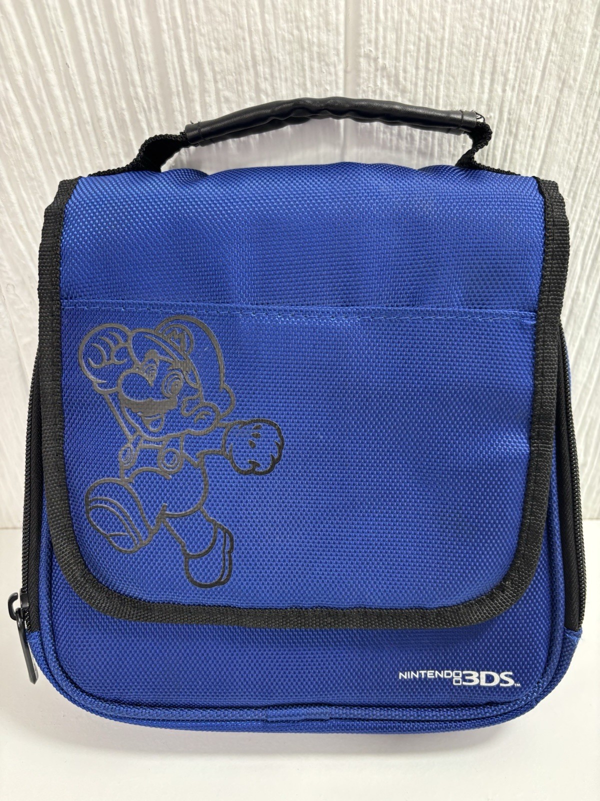 Nintendo 3DS Universal Mario Transporter Carrying Case Blue 8.5” X 8.5” No Strap