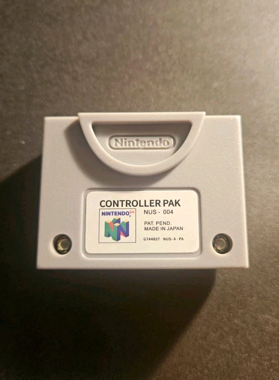 Nintendo 64 N64 Controller Pak NUS-004 *FRAM MOD* Memory Card Pack *NO BATTERY*