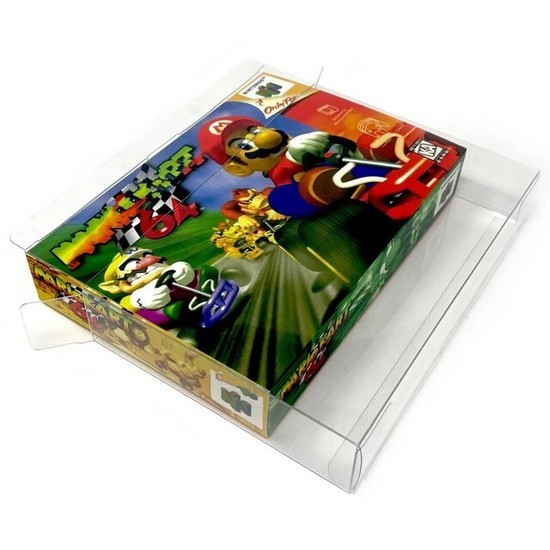 10 Plastic Clear Protectors Cases Sleeves Display For Super Nintendo SNES N64 64