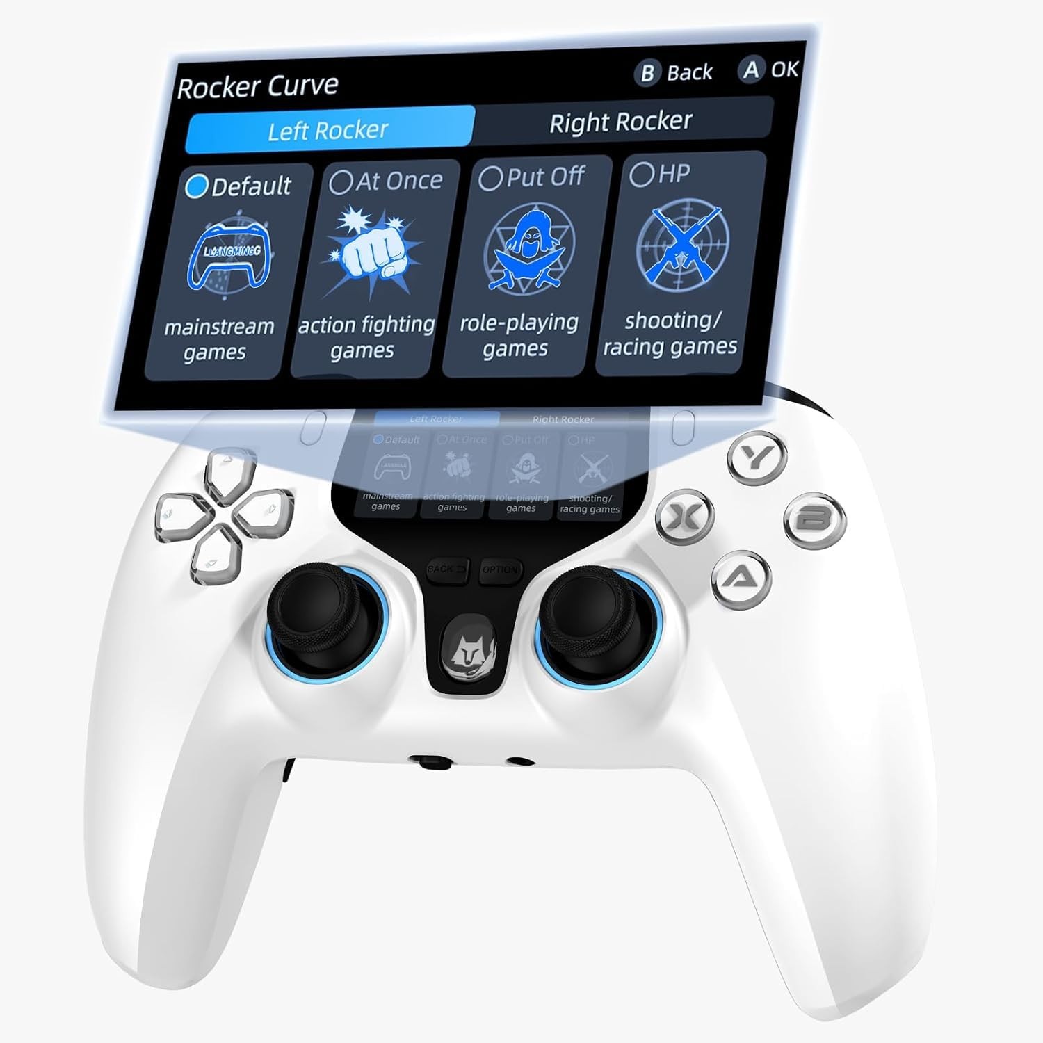 NBCP Interactive Screen Wireless Gaming Controller for PC/PS3/Switch 2 1/Android