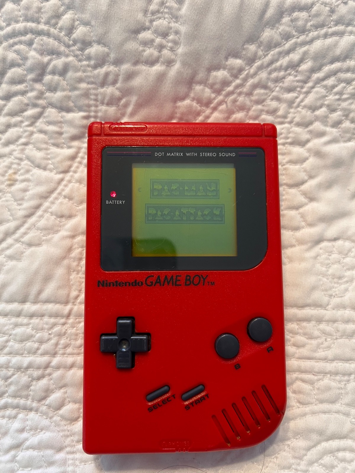 RED Gameboy Original DMG-01 Console Tested and Working Good