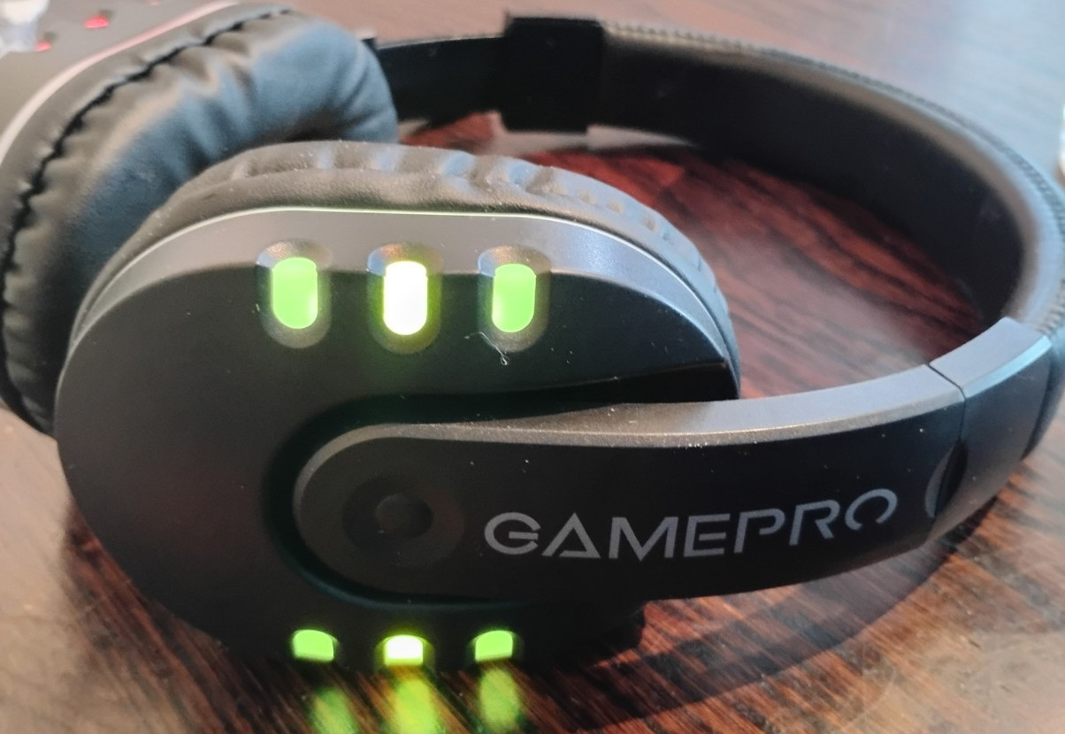 GAMEPRO Over-Ear Gaming Headset Black with LED Lights Ear-Cup (Over the Ear)