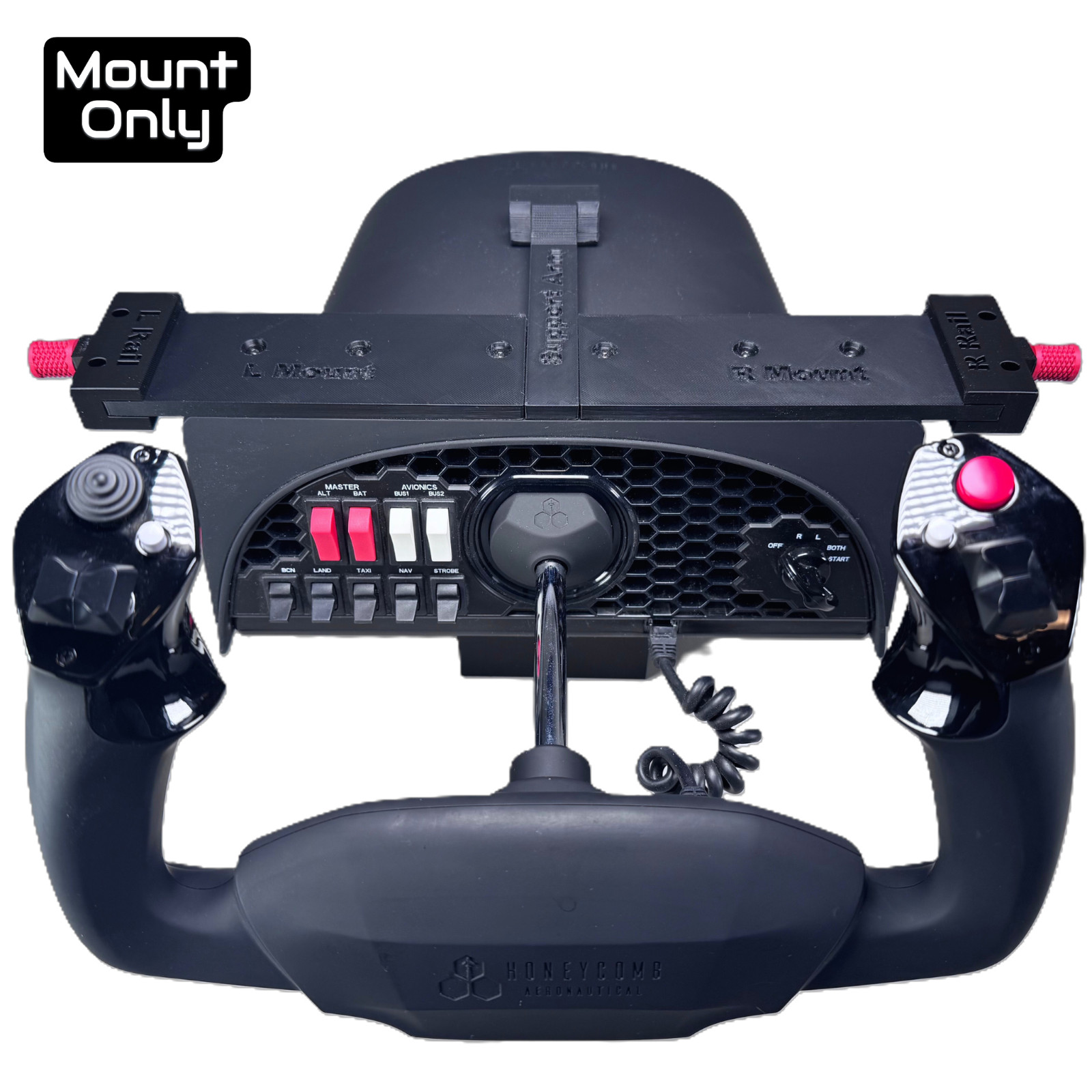 Bracket-Free Mount for Honeycomb Alpha or Bravo / MSFS X-Plane / Locking Bolts