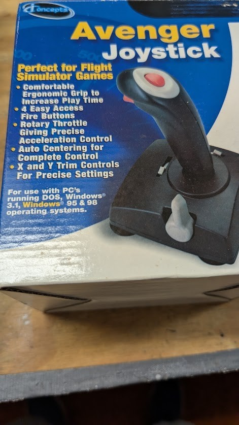 UNUSED 1998 GAMING JOYSTICK! NOS! 15 PINS! 4 FIRE BUTTONS! PRECISE X-Y, ACCEL!