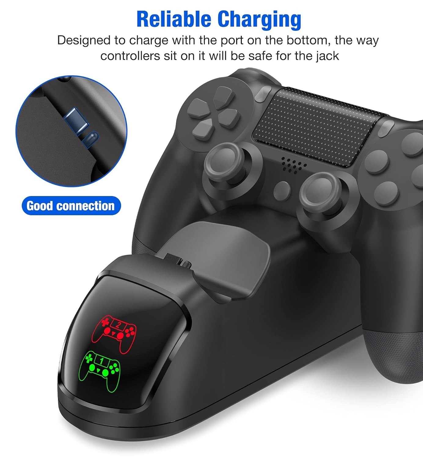 PS4 Controller Charger, DualShock 4 Controller USB Charging Station Dock