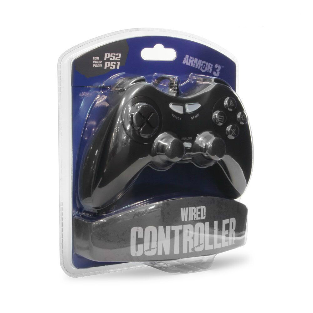 Armor3 PlayStation 2 Wired Game Controller for PS2 – Black