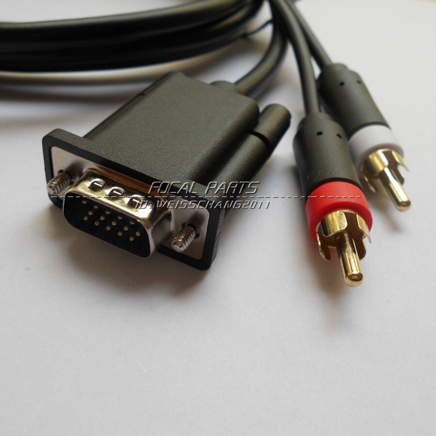 VGA High Definition Cable RCA Sound Adapter PAL NTSC for SEGA Dreamcast A205