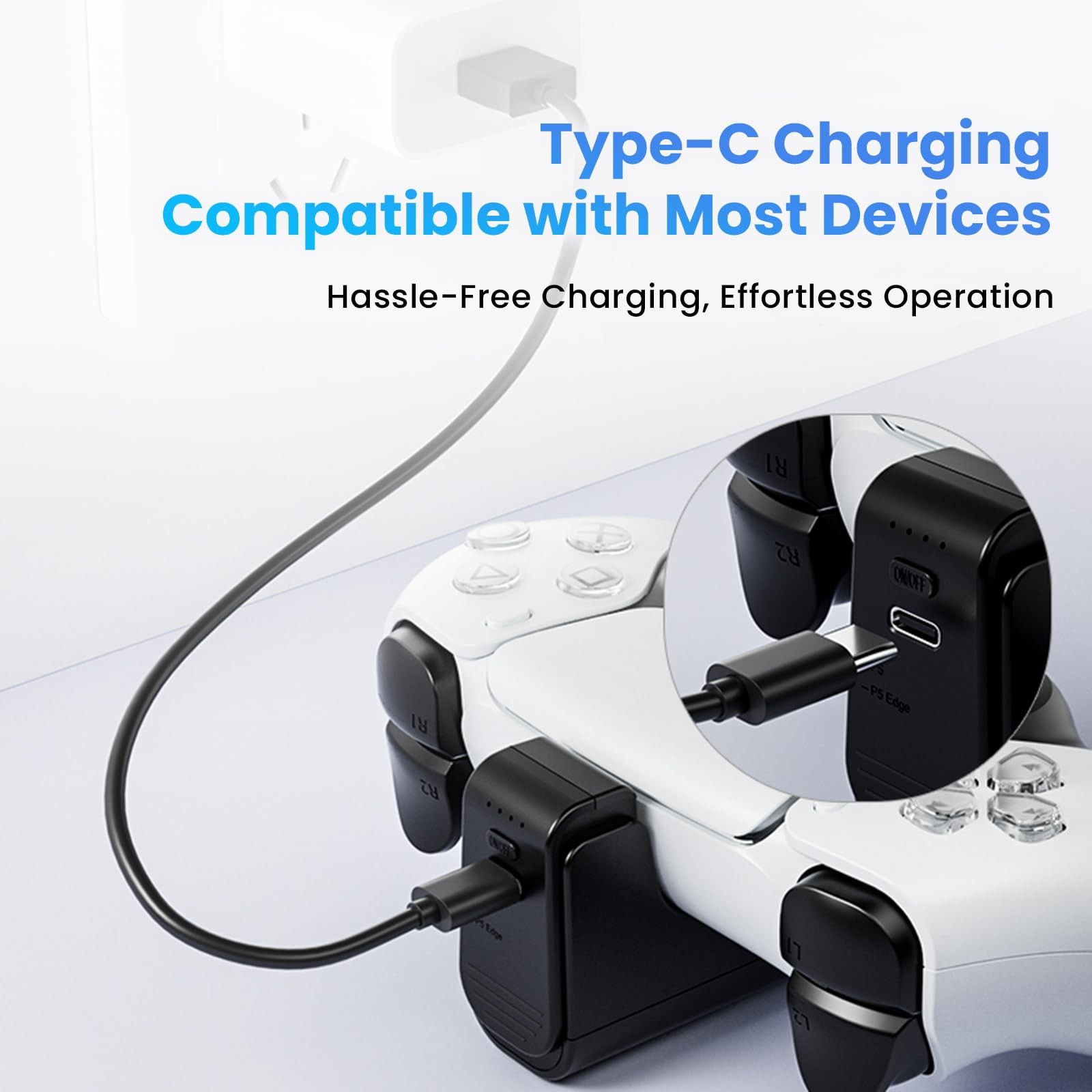 Ps-5 Controller Wireless Charger-Xhiver Portable Battery for DualSense,3500mA…