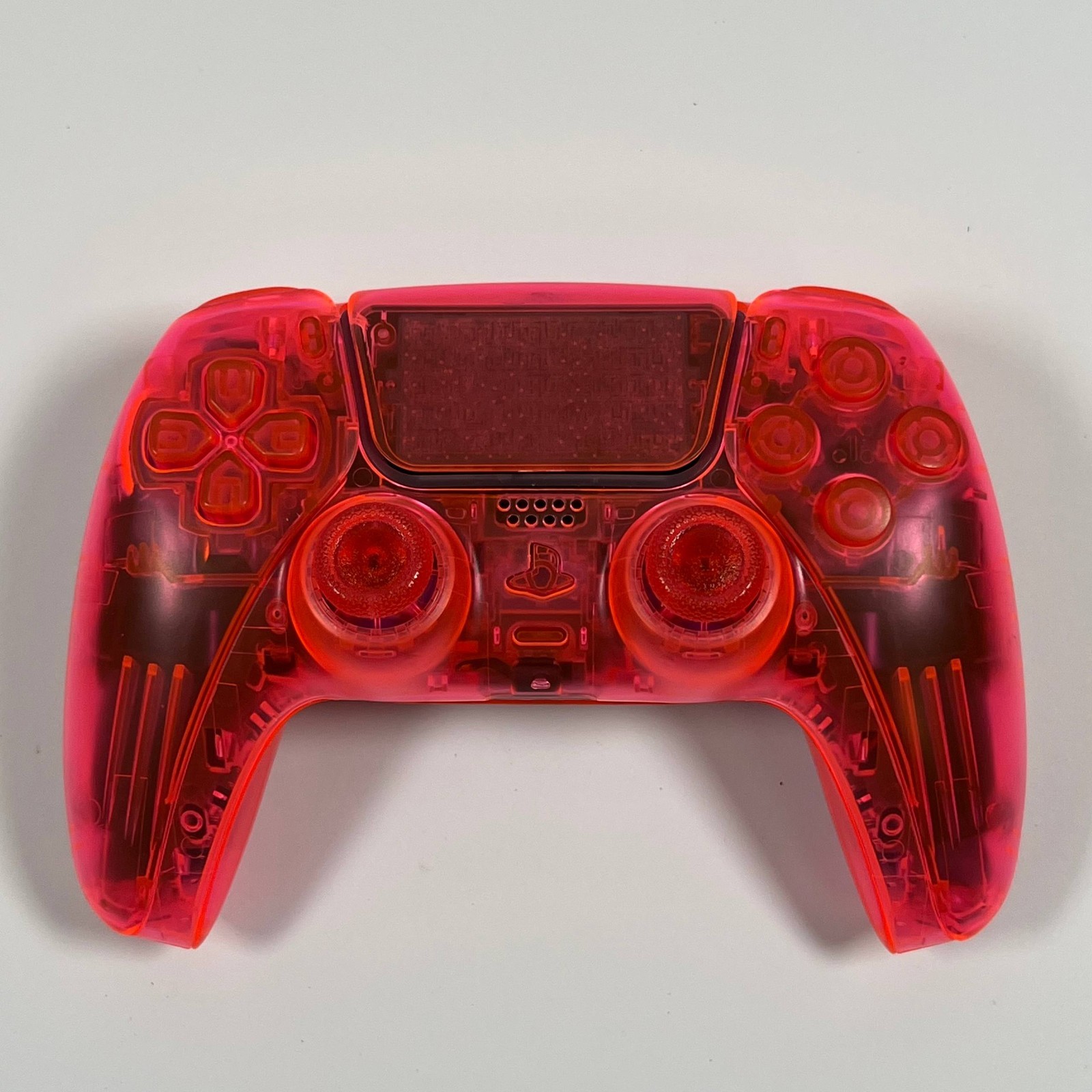 Custom Sony DualSense Wireless Controller for PS5 Mac and PC – Transparent Pink