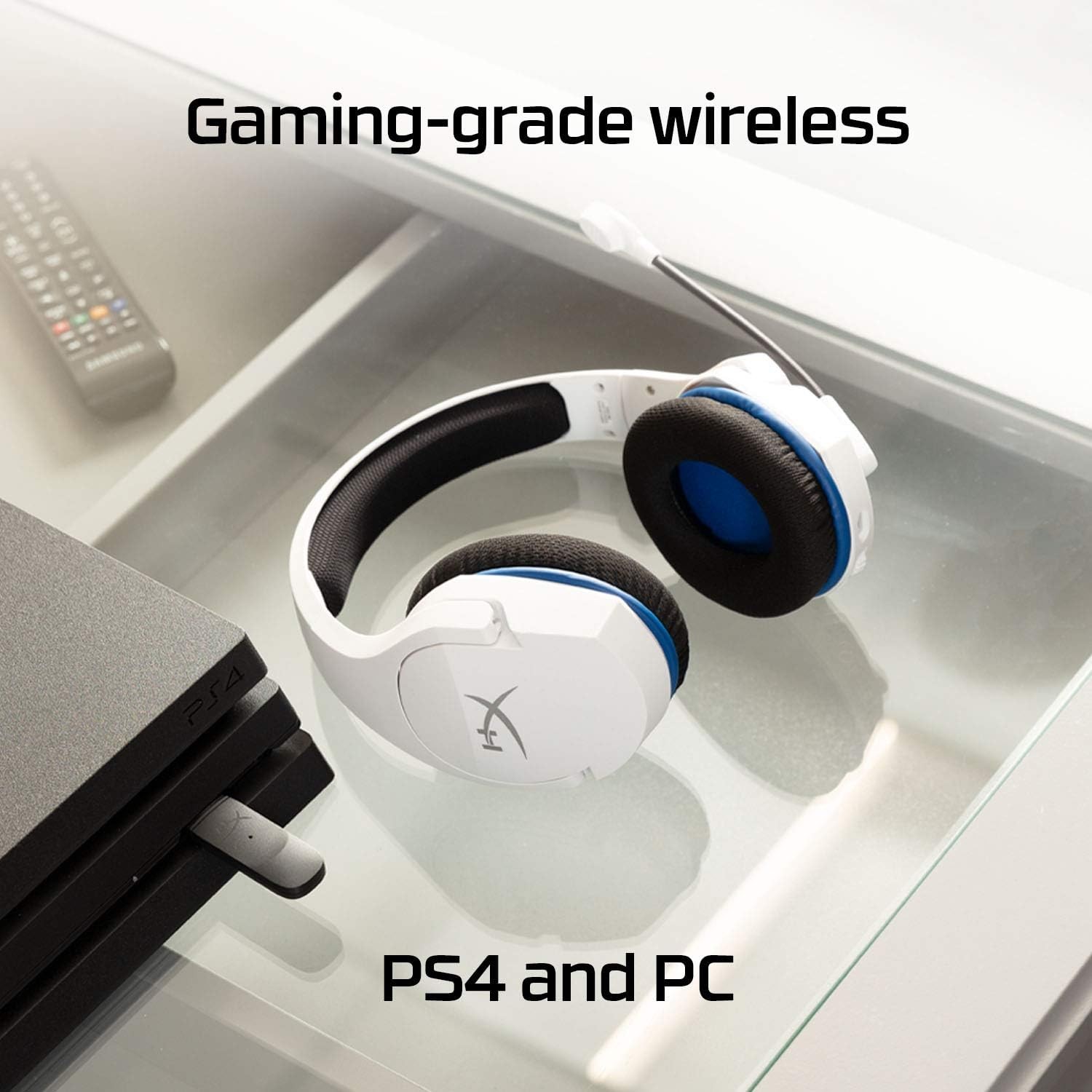 HyperX HHSS1C-KB-WT/G – Wireless Gaming Headset, – White