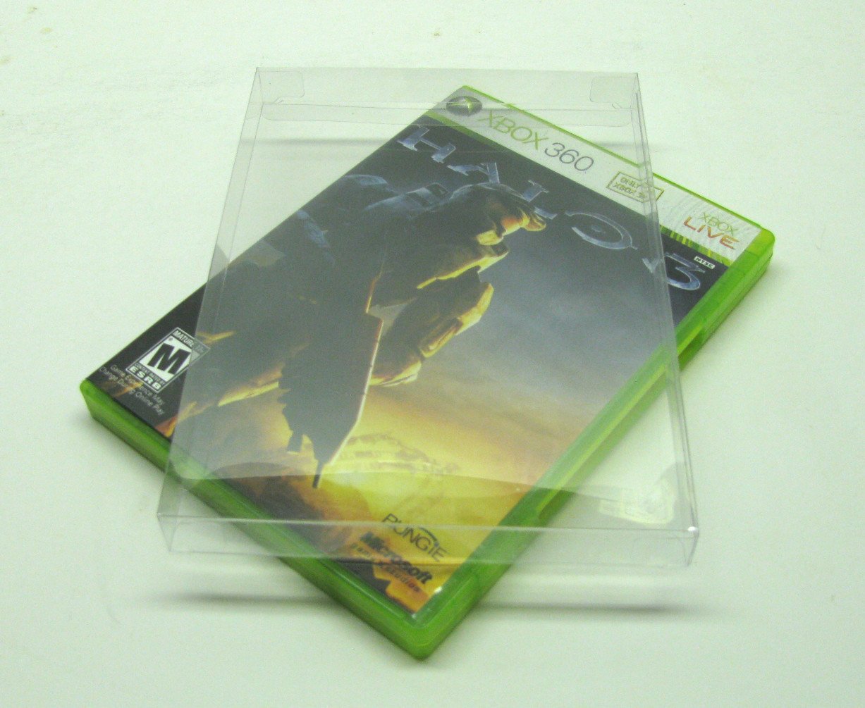 25X XBOX 360 CIB GAME – CLEAR PLASTIC PROTECTIVE BOX PROTECTOR CASE SLEEVE