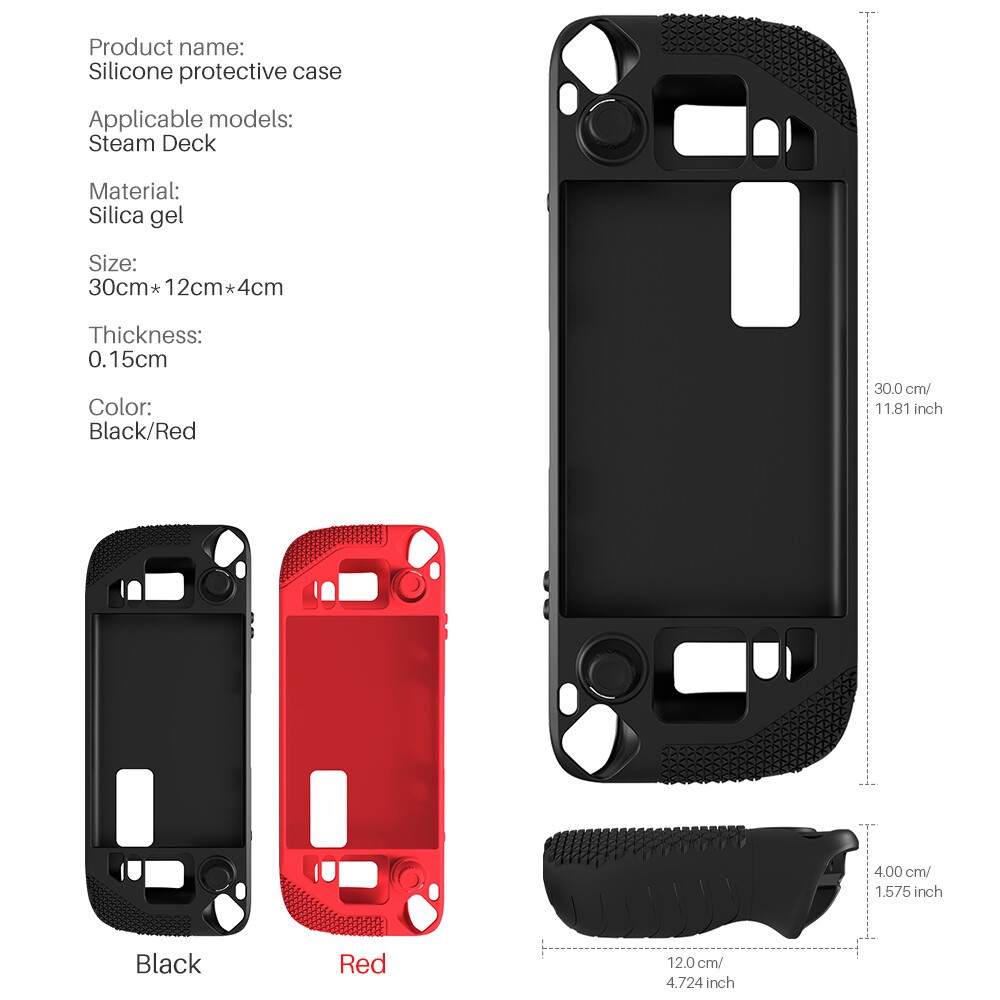 For Steam Deck Case Accessories Anti-Scratch Soft Silicone Cover Full Protection
