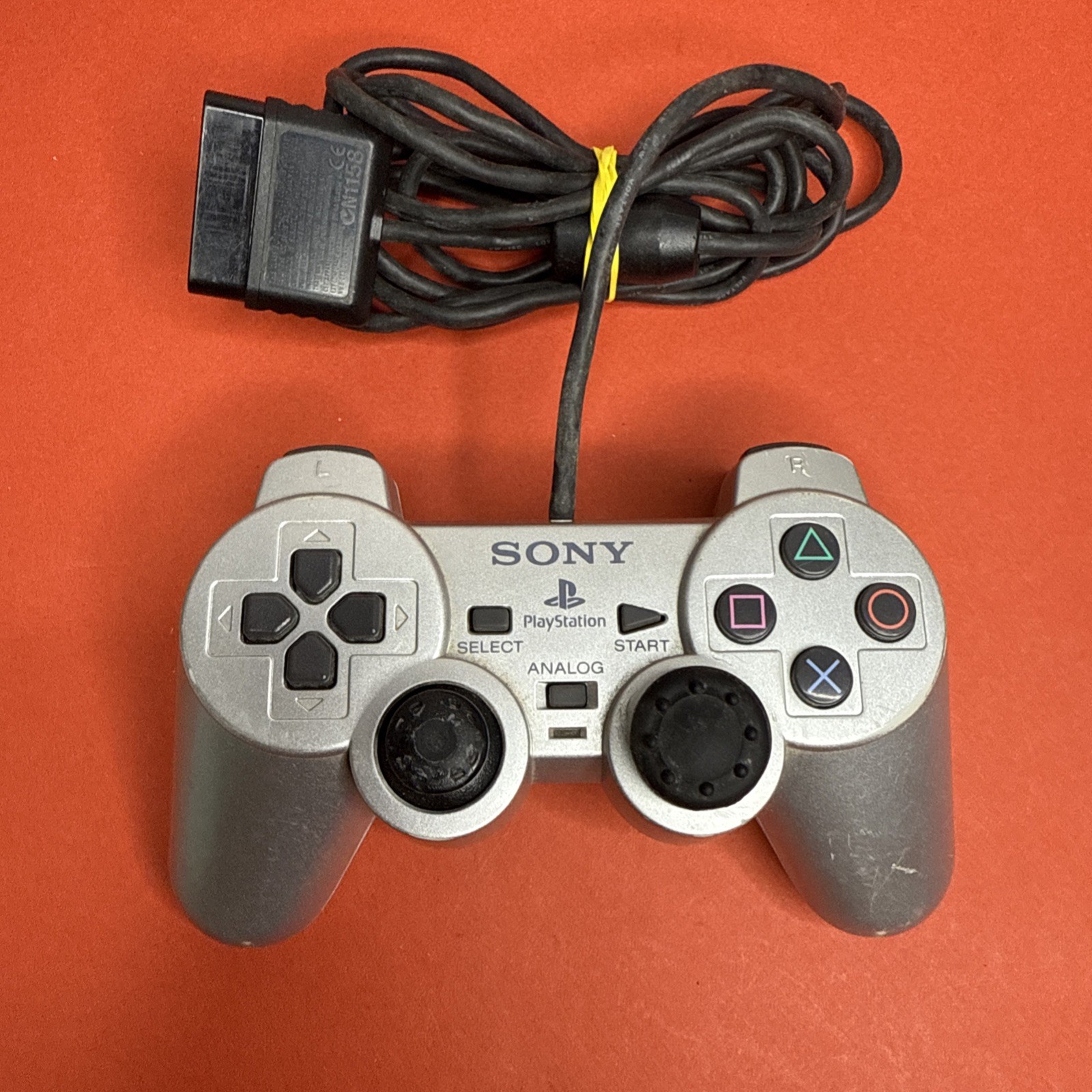 Satin Silver Dual Shock 2 Controller OEM Sony PlayStation 2 PS2 SCPH-10010 (B)