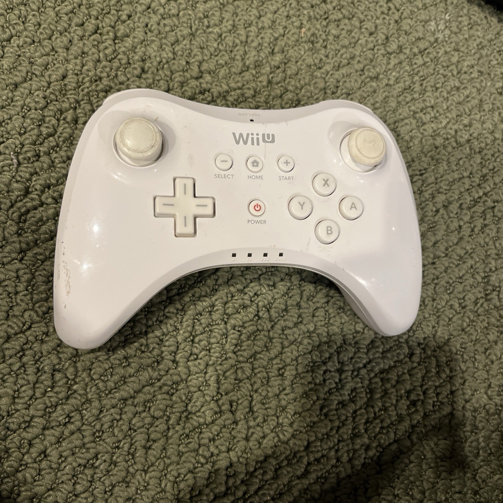 Nintendo Official Wii U Pro Controller OEM Genuine WUP-005 White Tested Works