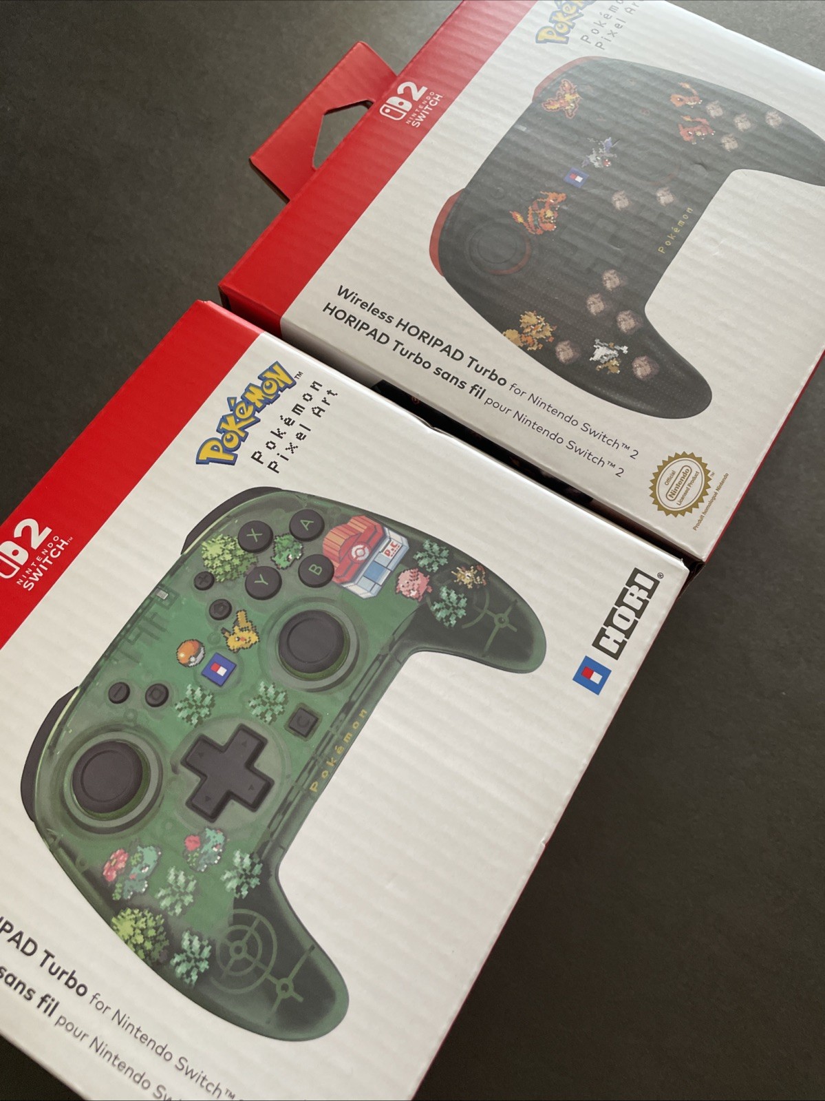 2026 HORI Wireless HORIPAD Turbo Pokemon Green & Red Nintendo Switch 2 Pixel Art