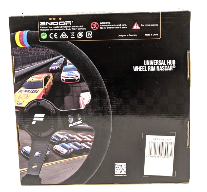 Fanatec Podium Wheel Rim NASCAR Universal Hub UH_RNASCAR Steering Wheel -Used
