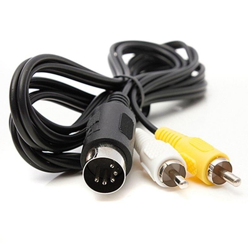 Audio Video AV Composite RCA Cable for Sega Genesis 1 Console 1.8M, 6FT: