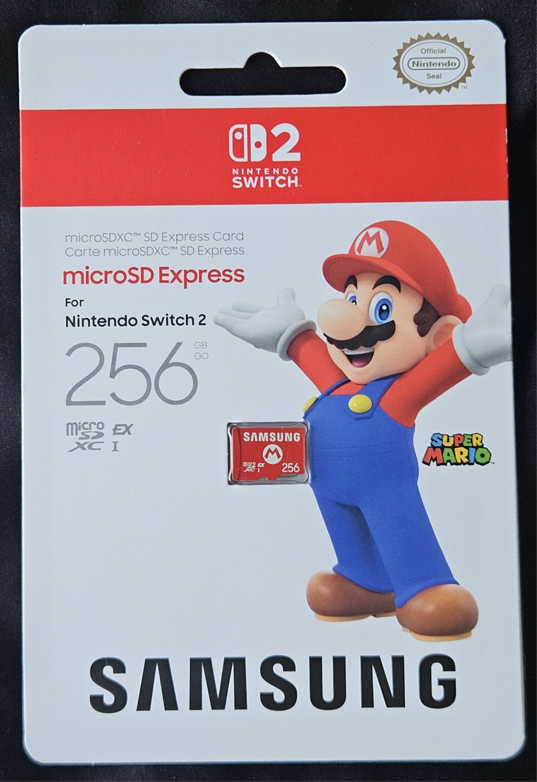 Samsung 256GB microSD Express for Nintendo Switch 2 Red Card Class 10 Steam Deck