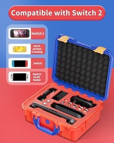 Hard Carrying Case Nintendo Switch 2 – IP67 Waterproof Shockproof Travel Storage