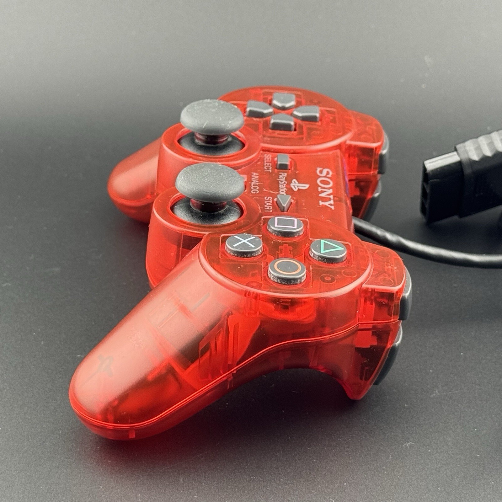 Sony PlayStation PS2 OEM Crimson Clear Red DualShock 2 Controller SCPH-10010 9