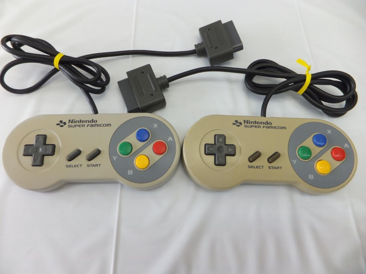 SNES SFC SUPER FAMICOM OFFICIAL CONTROLLER SHVC-005 2set Tested OK -4
