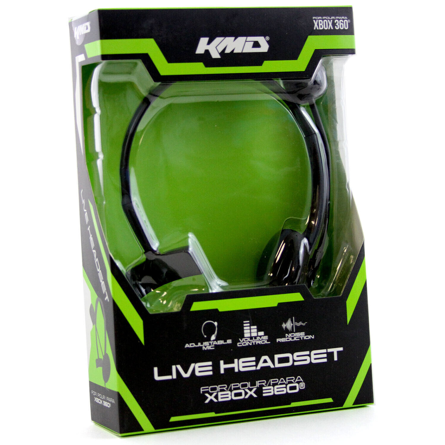Microsoft Xbox 360 BLACK Headset w/ Microphone KMD New (Wired Headphone Mic)