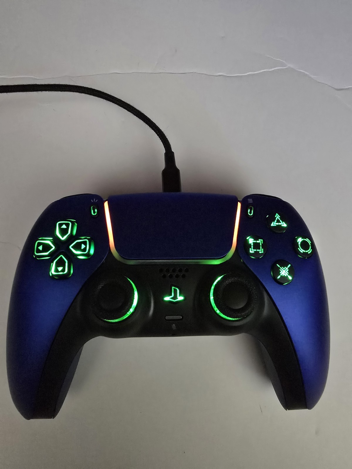 SONY COBALT BLUE PS5 LED LIGHTS CONTROLLER, 7 DIFFERENT COLORS
