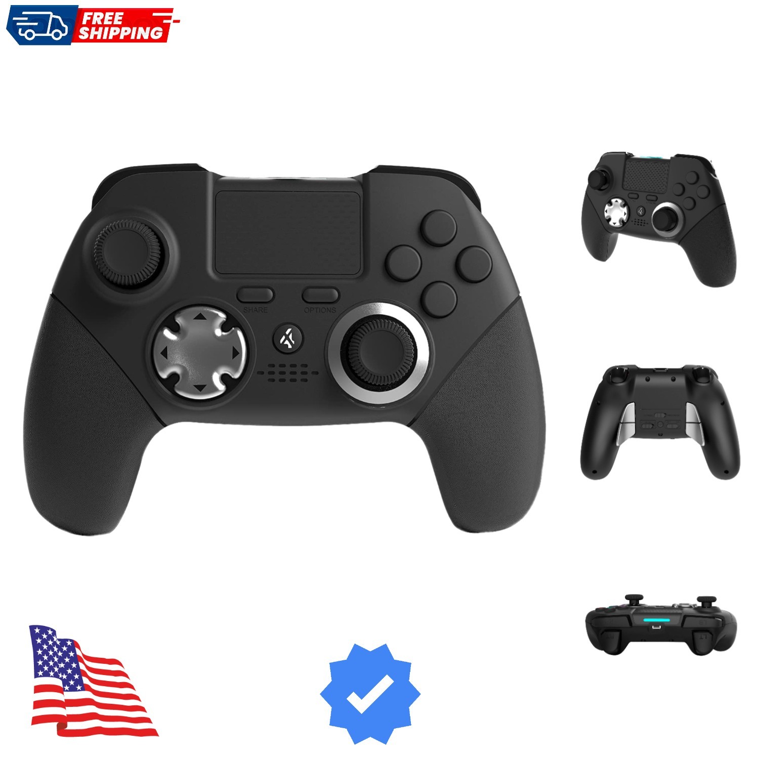 Elite Controller Compatible with PS4, Modded Wireless Controller With 4 Back …