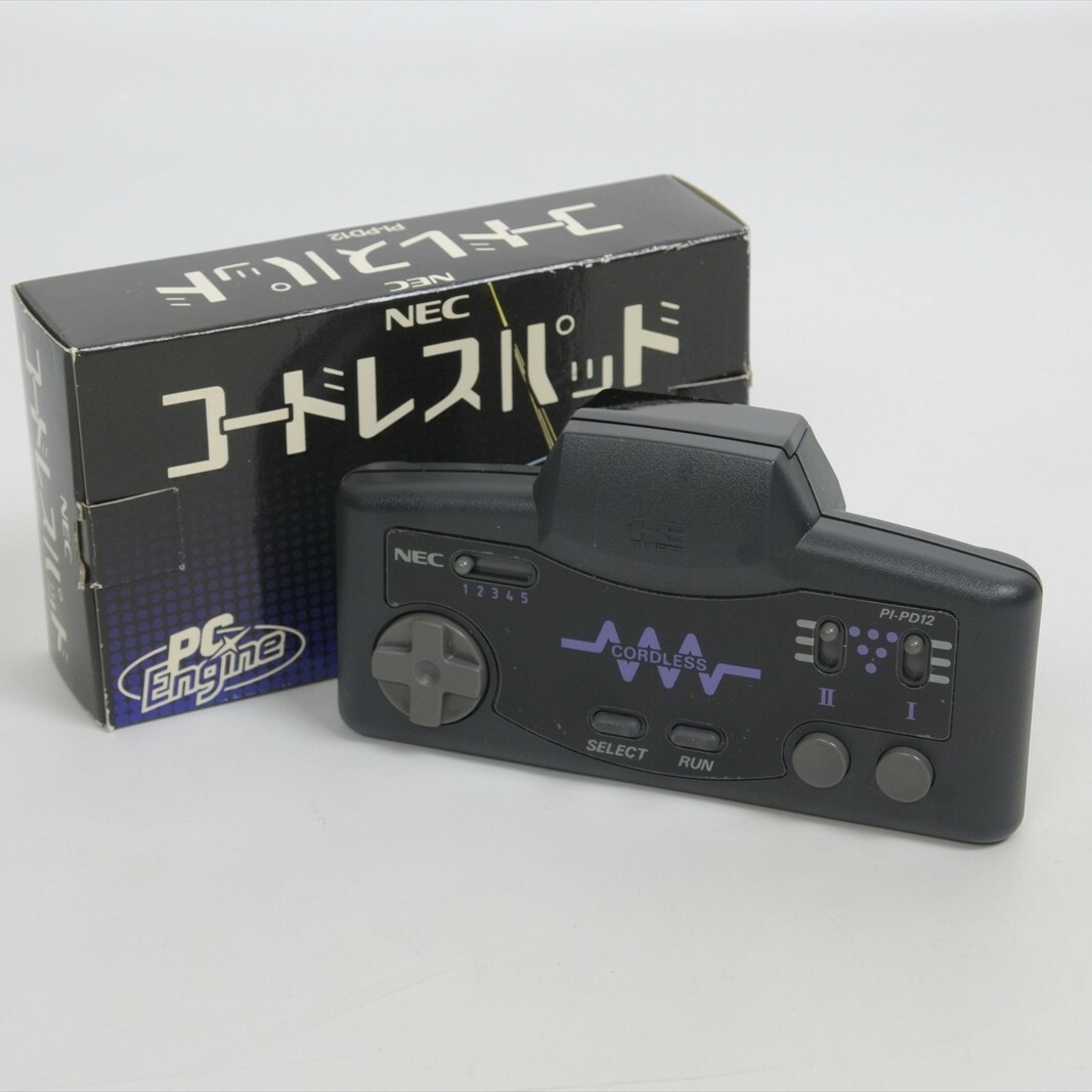 PC-Engine CORDLESS PAD Controller Boxed /No Receiver/ PI-PD12 NEC Official 1010