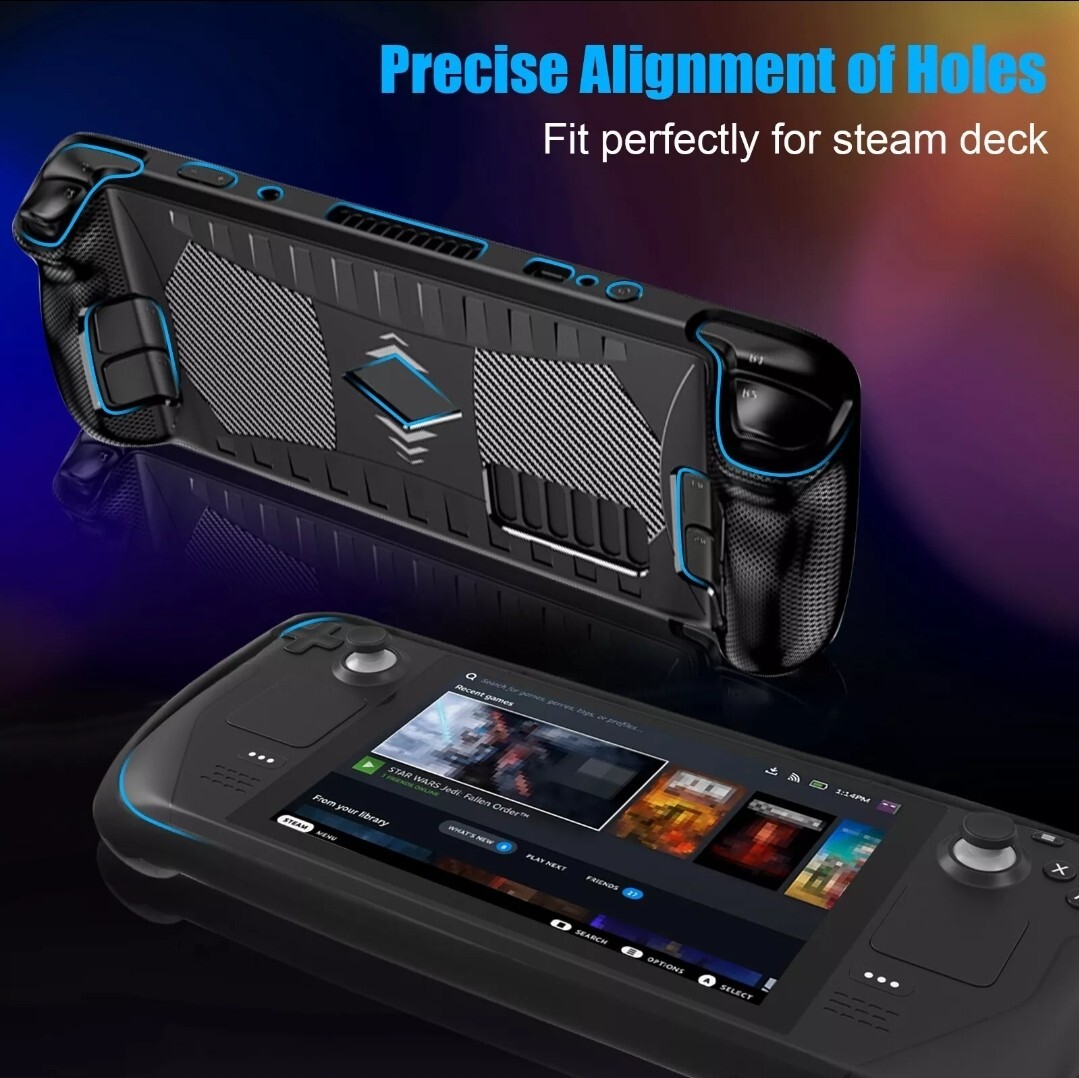 Steam Deck Console Protective Case Cover Soft TPU Grip Shockproof Skin Shell