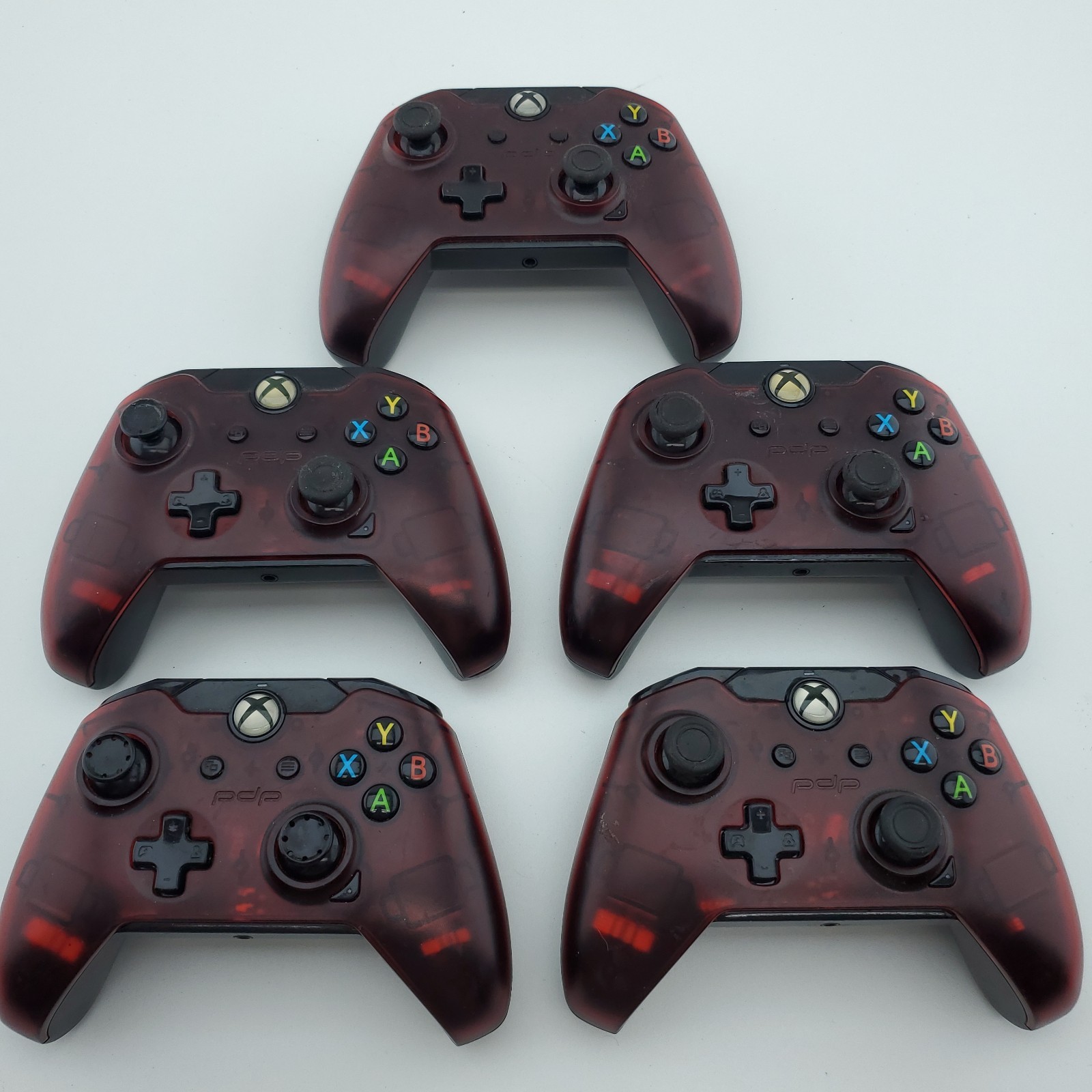 Lot Of 5 PDP 048-082 Wired Controller Crimson Red For Xbox One & PC