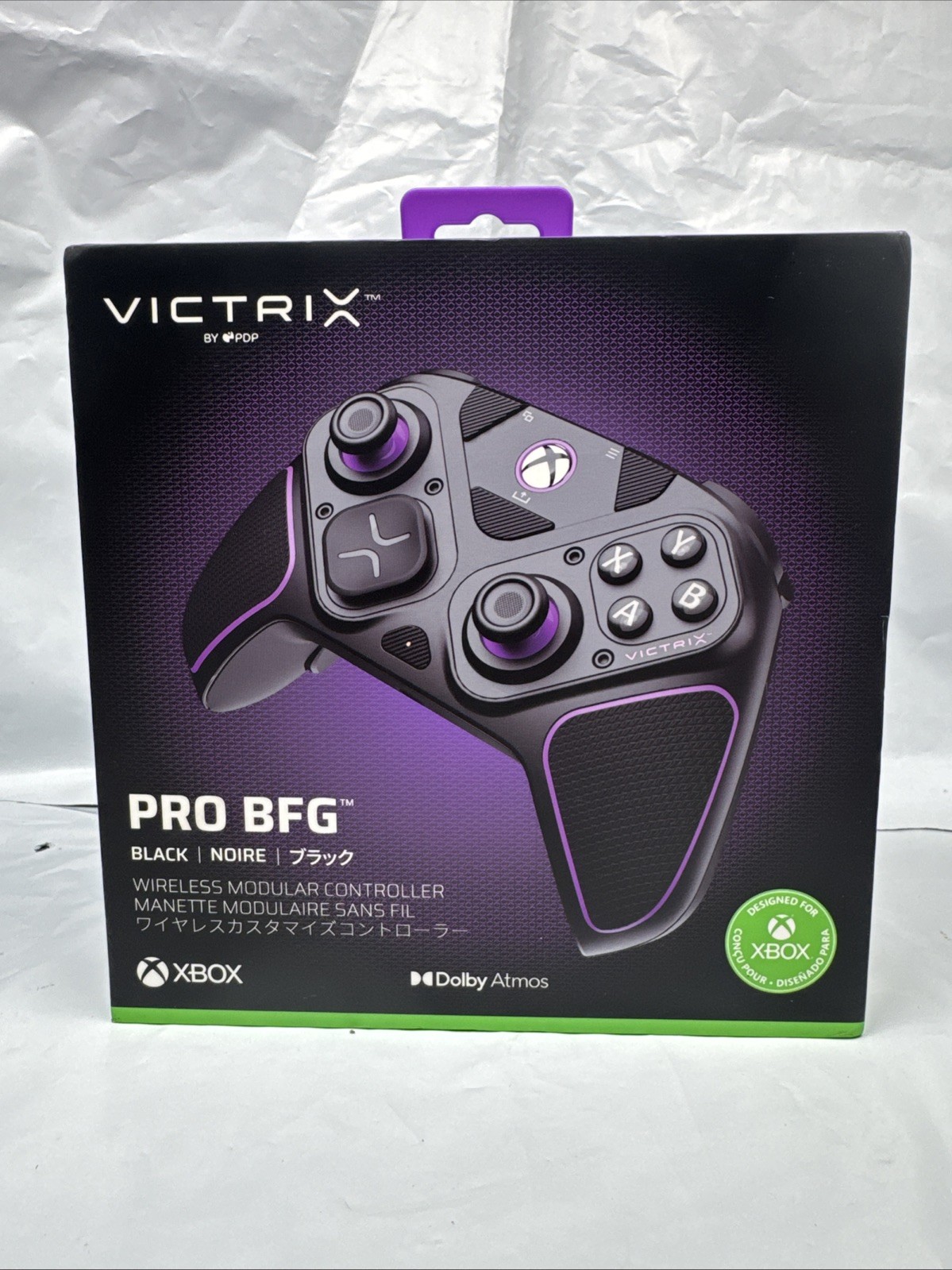 PDP VICTRIX PRO BFG WIRELESS GAMING CONTROLLER Xbox Black & Purple A2 P