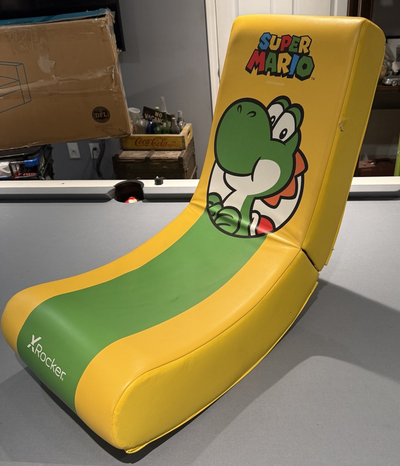 Super Mario Yoshi X Rocker Gaming Chair Foldable Floor Rocking 2022 Nintendo