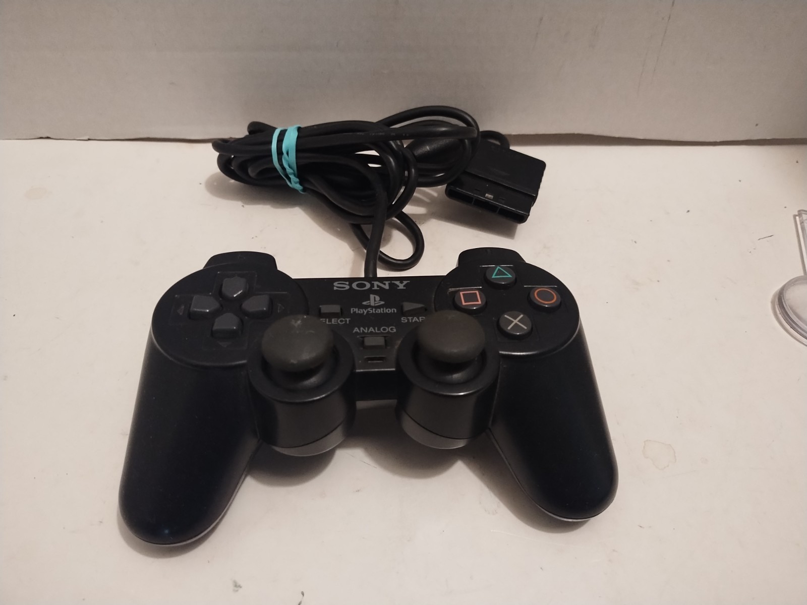 Sony PlayStation SCPH-10010 Black Wired Analog Controller (For Parts Untested)