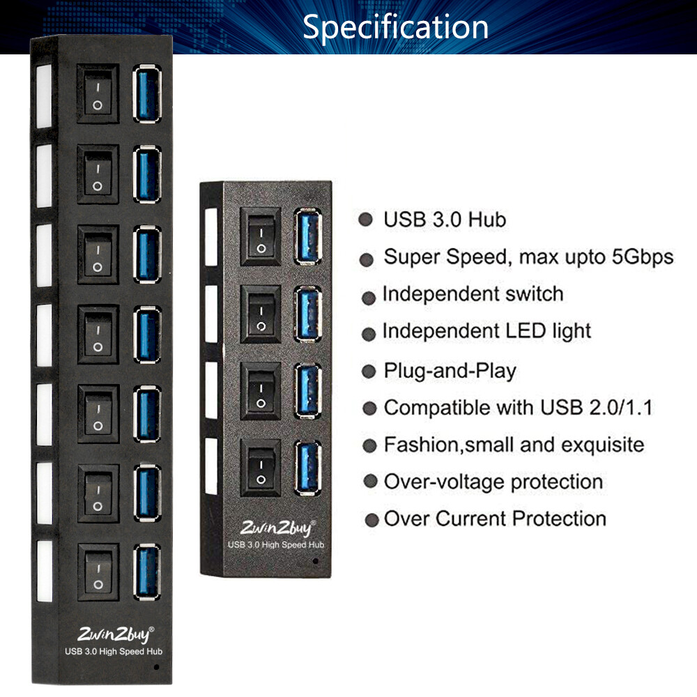 USB 3.0 HUB for PS4/ Pro/Slim/PS5/Xbox One High Speed Splitter Expension Adapter