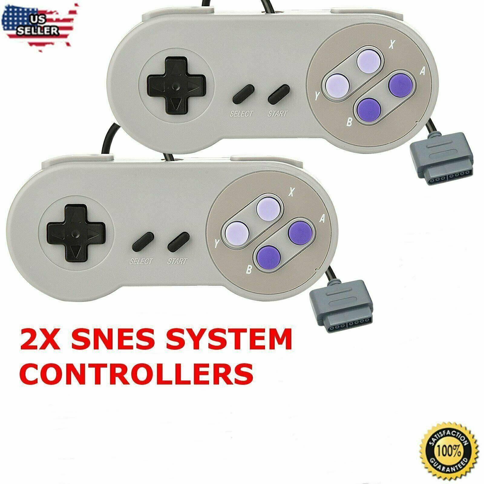 2 FOR New Super Nintendo SNES System Console Replacement Controller 6FT SNS-005