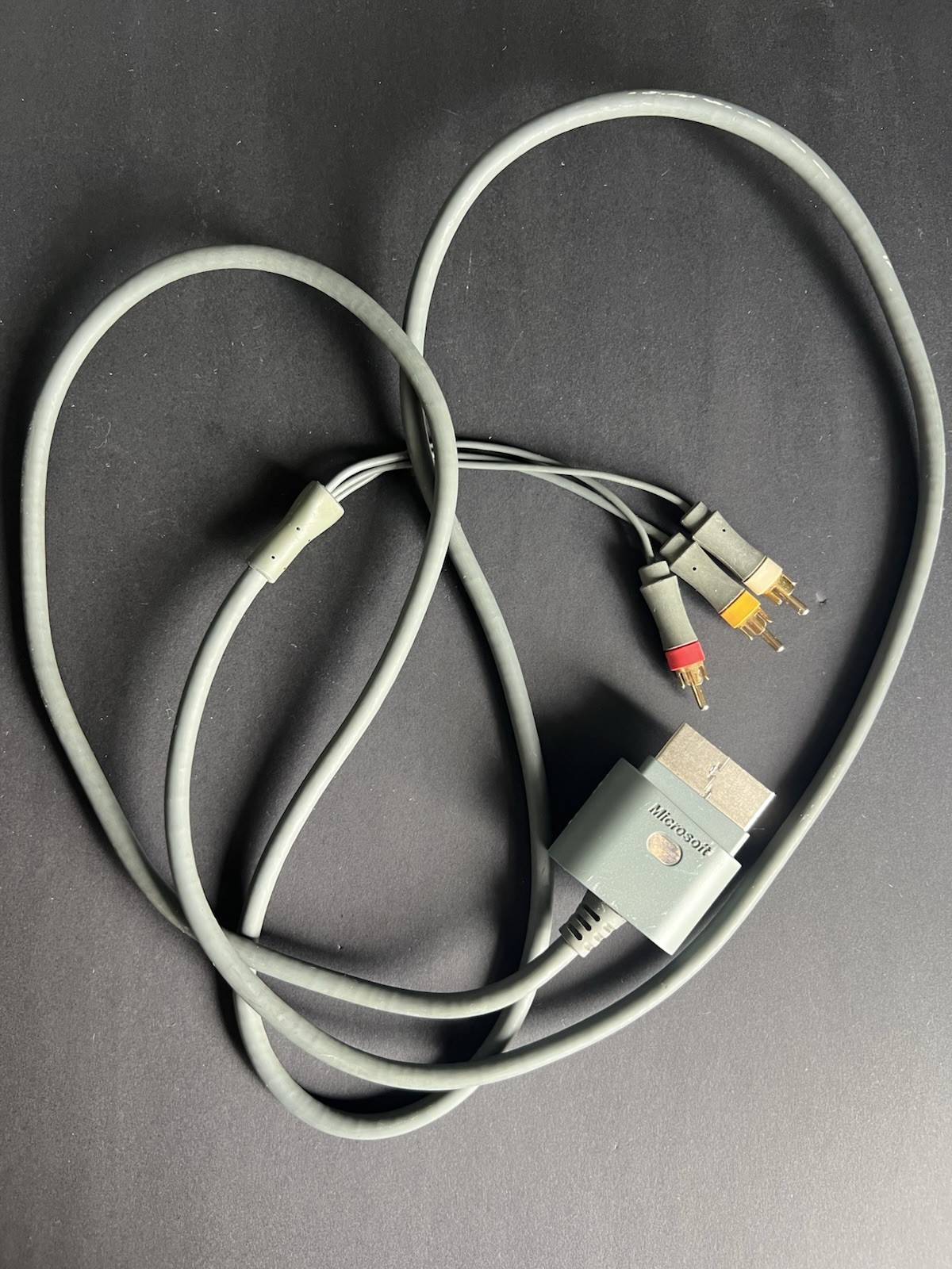 OEM Microsoft Xbox 360 Composite AV Cable RCA Red Yellow White Genuine Tested