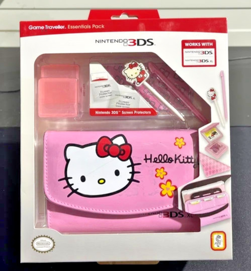 Game Traveler Essentials Pack HELLO KITTY Official Nintendo 3DS XL NEW SEALED