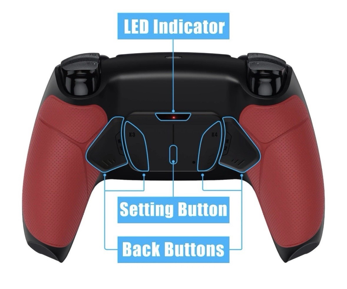 Custom Wireless Controller for PS5 Or PC – Back buttons, Back paddles