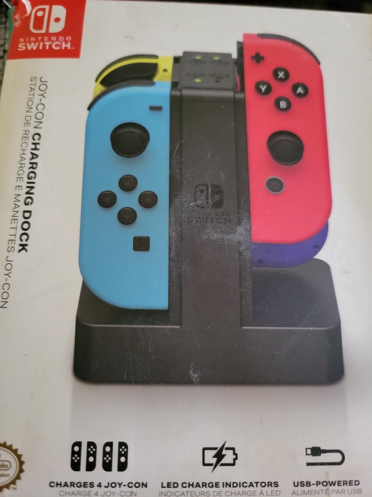 Nintendo switch joy con charging dock New Sealed, Box Is Smashed, See Pictures