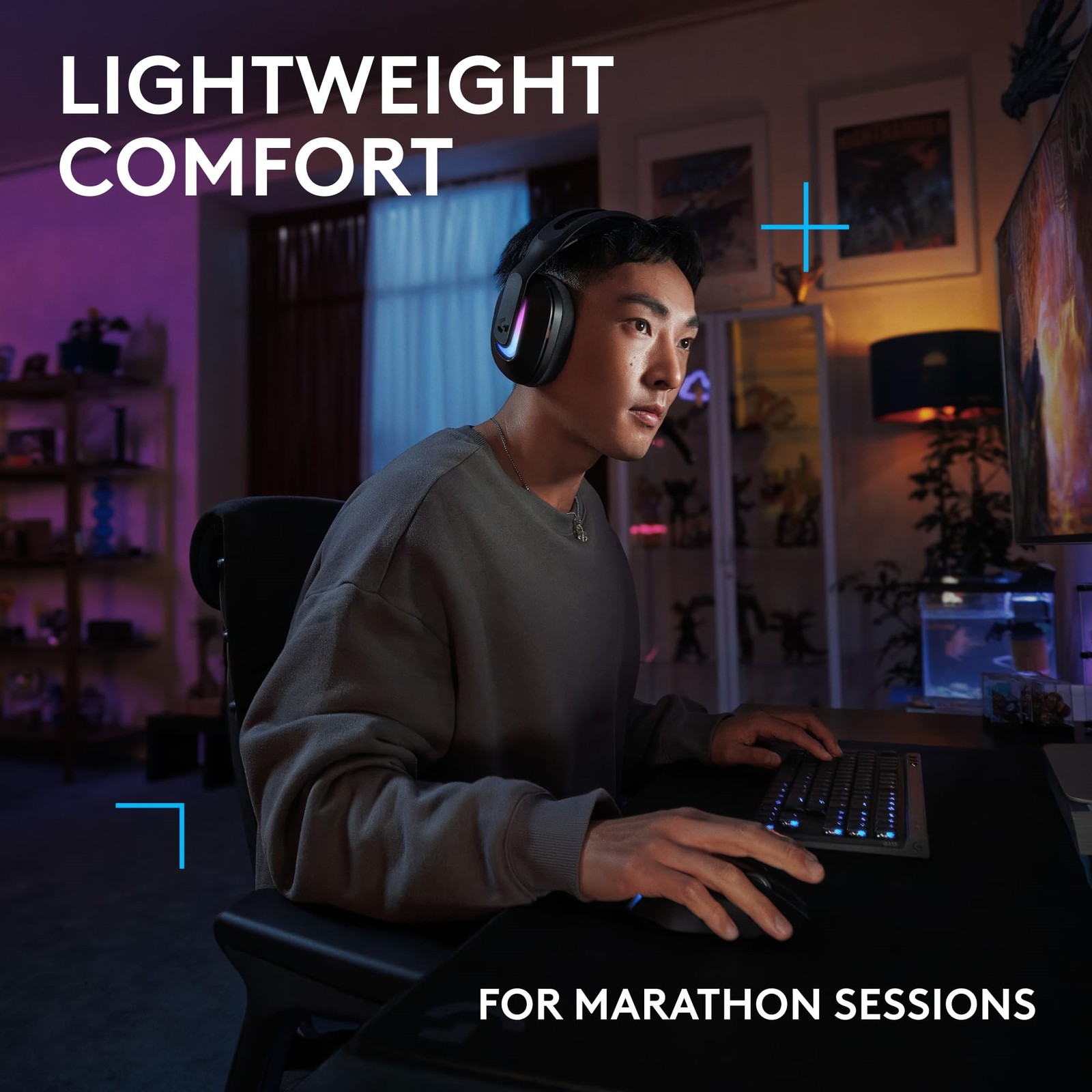 Logitech G522 LIGHTSPEED Wireless Gaming Headset LIGHTSYNC RGB Full Bandwidth
